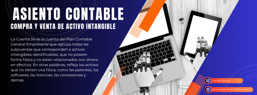 Asiento contable compra y venta de activo intangible