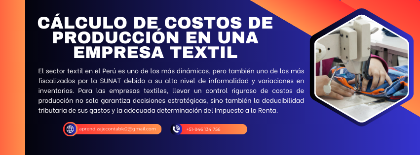 Cálculo de costos de producción en una empresa textil
