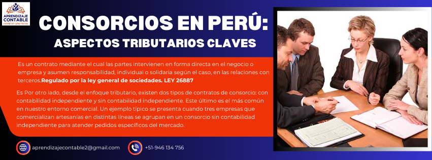 Consorcios en perú: aspectos tributarios claves
