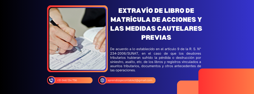 Extravío de libro de matrícula de acciones y las medidas cautelares previas