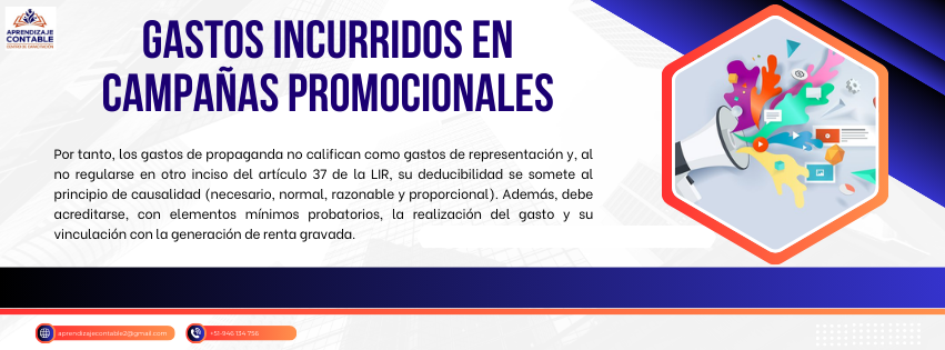 Gastos incurridos en propaganda