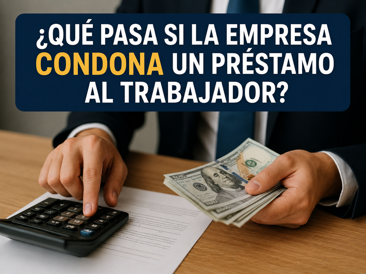 ¿qué pasa si la empresa condona un préstamo al trabajador?