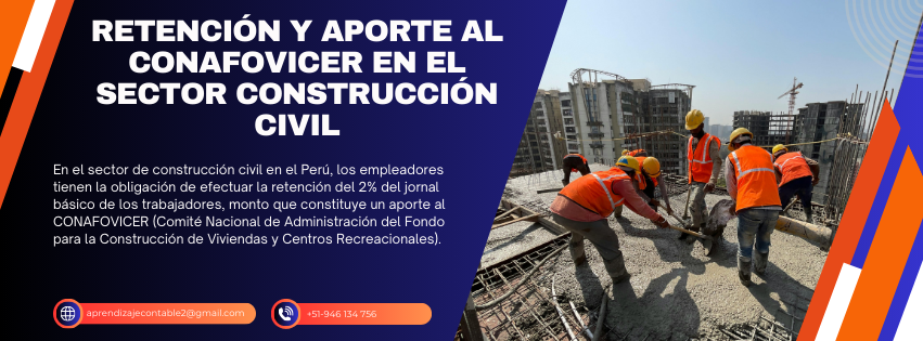 Retención y aporte al conafovicer en el sector construcción civil