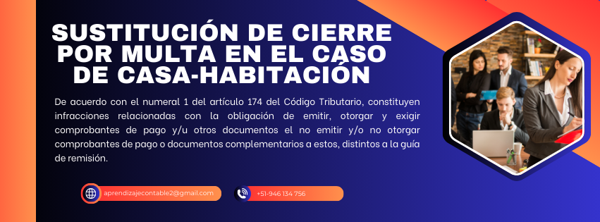 Sustitución de cierre por multa en el caso de casa-habitación