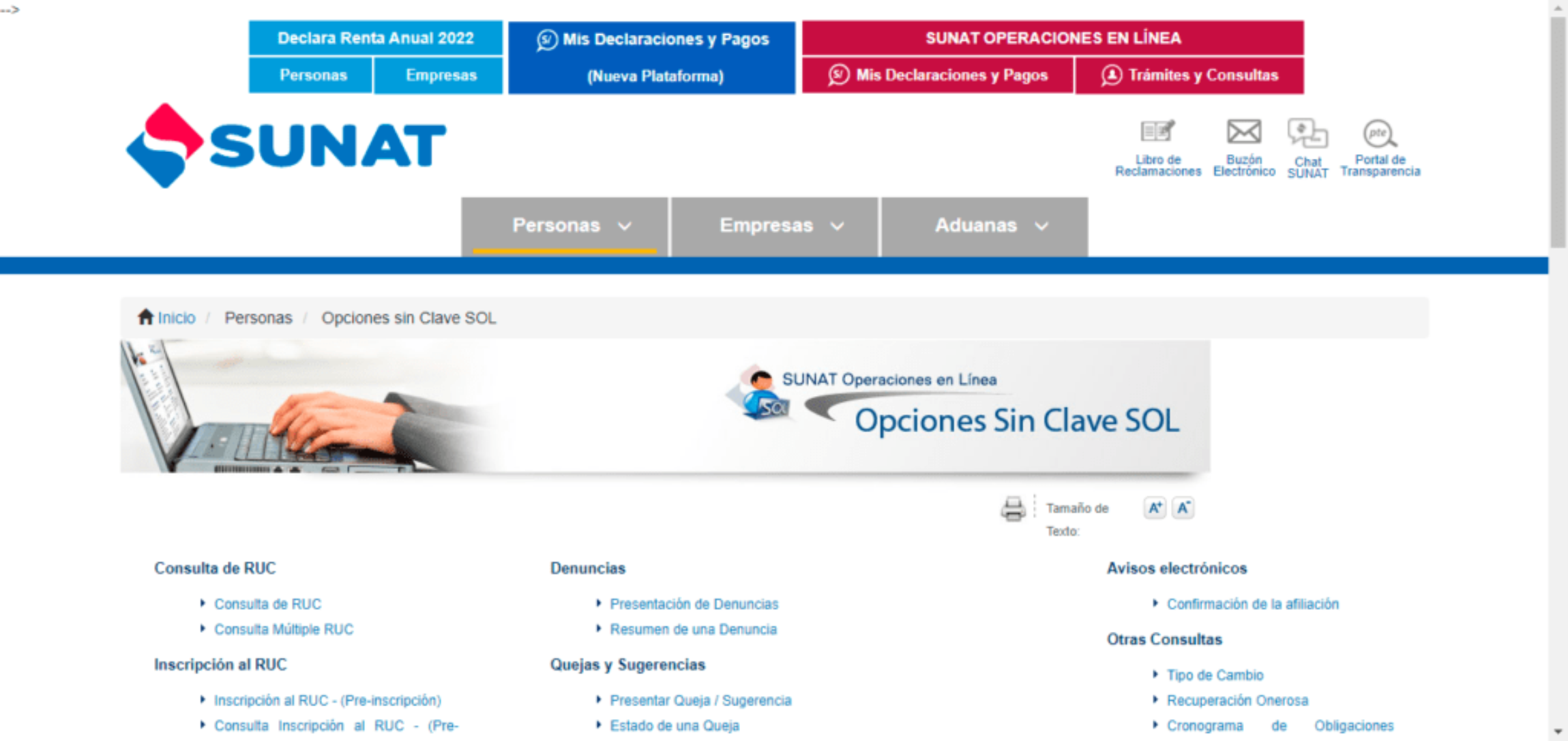 Tipos de comprobantes de pago que deben ser incluidos por el contribuyente