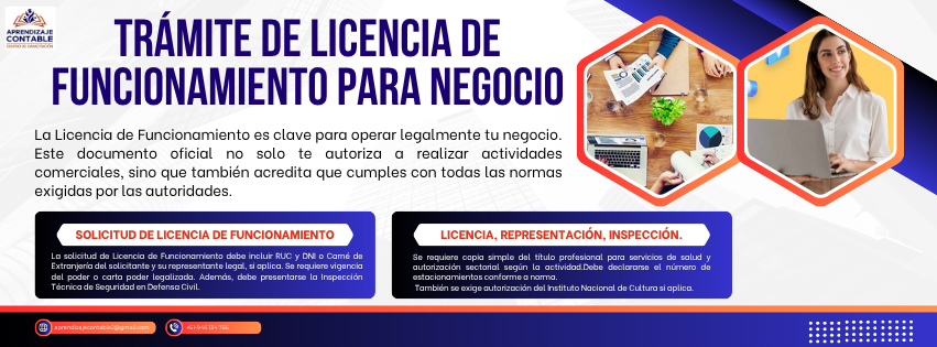 Trámite de licencia de funcionamiento para negocio