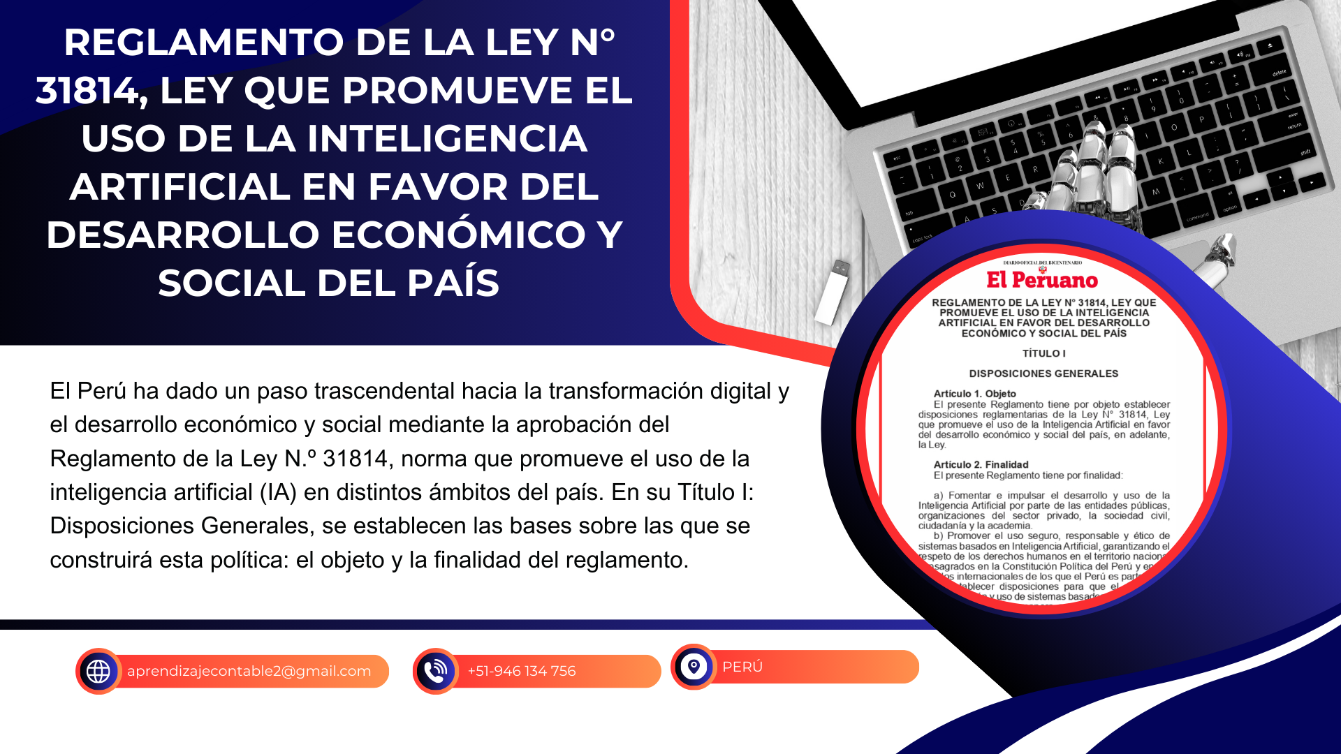 LEY N.º 31814 – PRIMEROS PASOS HACIA UNA IA ÉTICA Y RESPONSABLE EN EL PERÚ