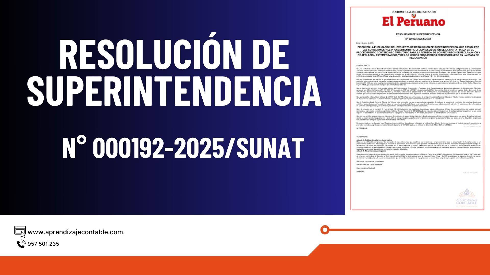 NUEVO PROYECTO DE RESOLUCIÓN – RS N.° 000192-2025/SUNAT